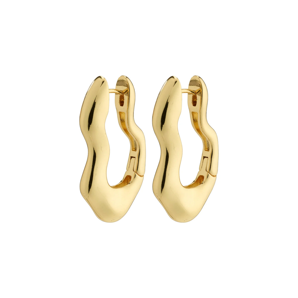 Pilgrim Loulia Recycled Wavy Earrings Gold