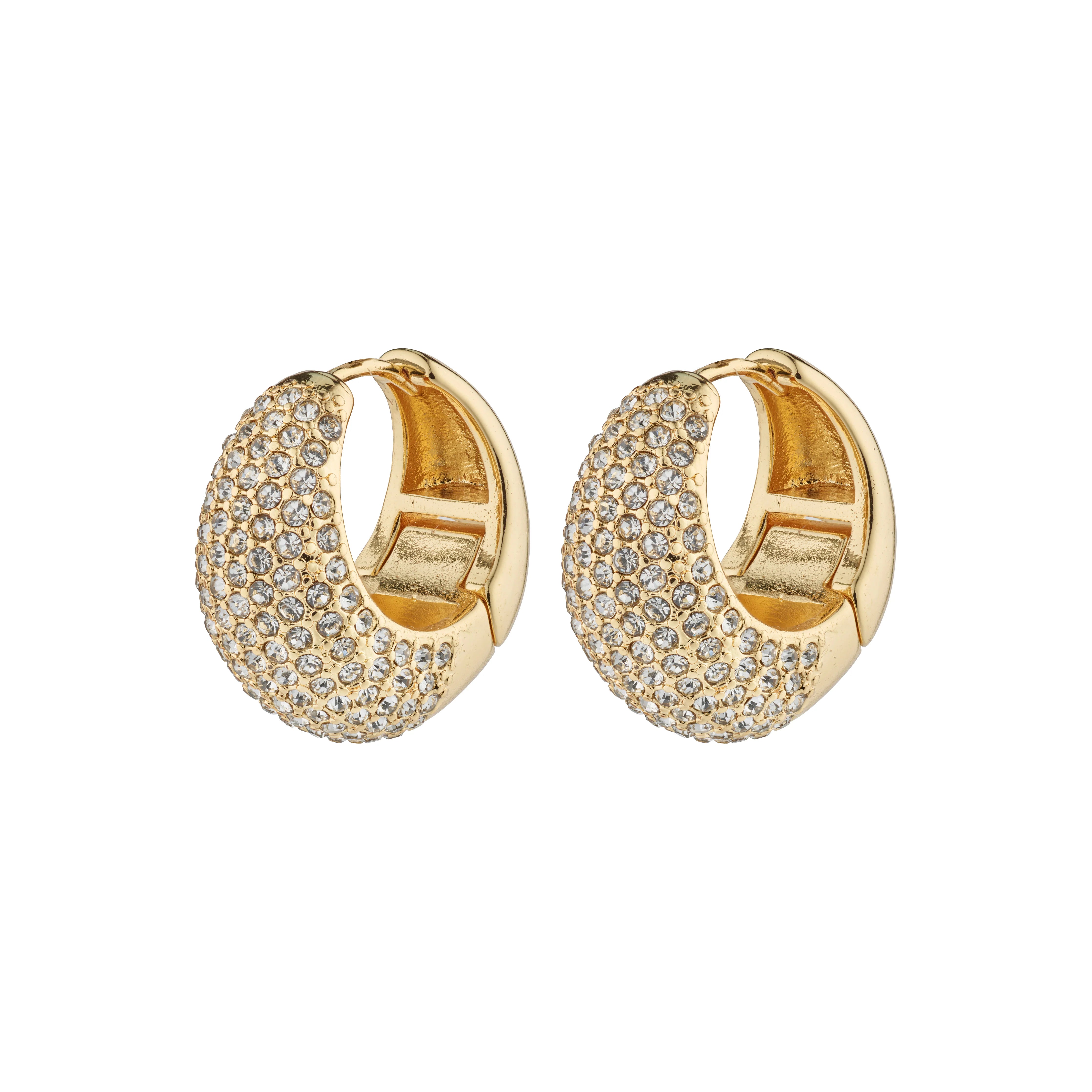 Pilgrim Naomi Recycled Crystal Hoops - Gold Plated