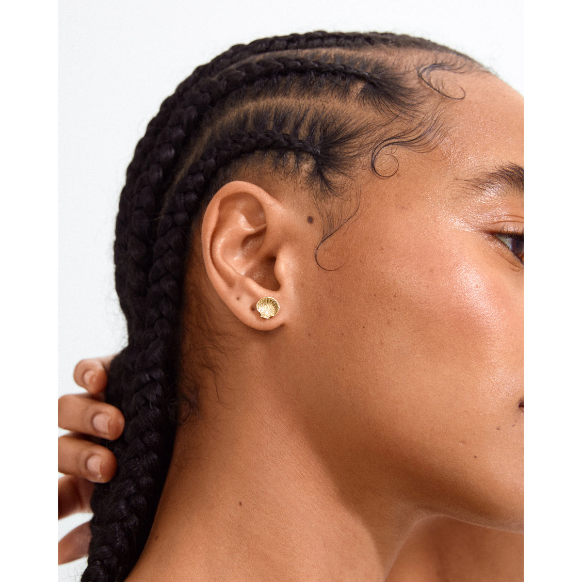 Pilgrim Opal Seashell Earrings Gold