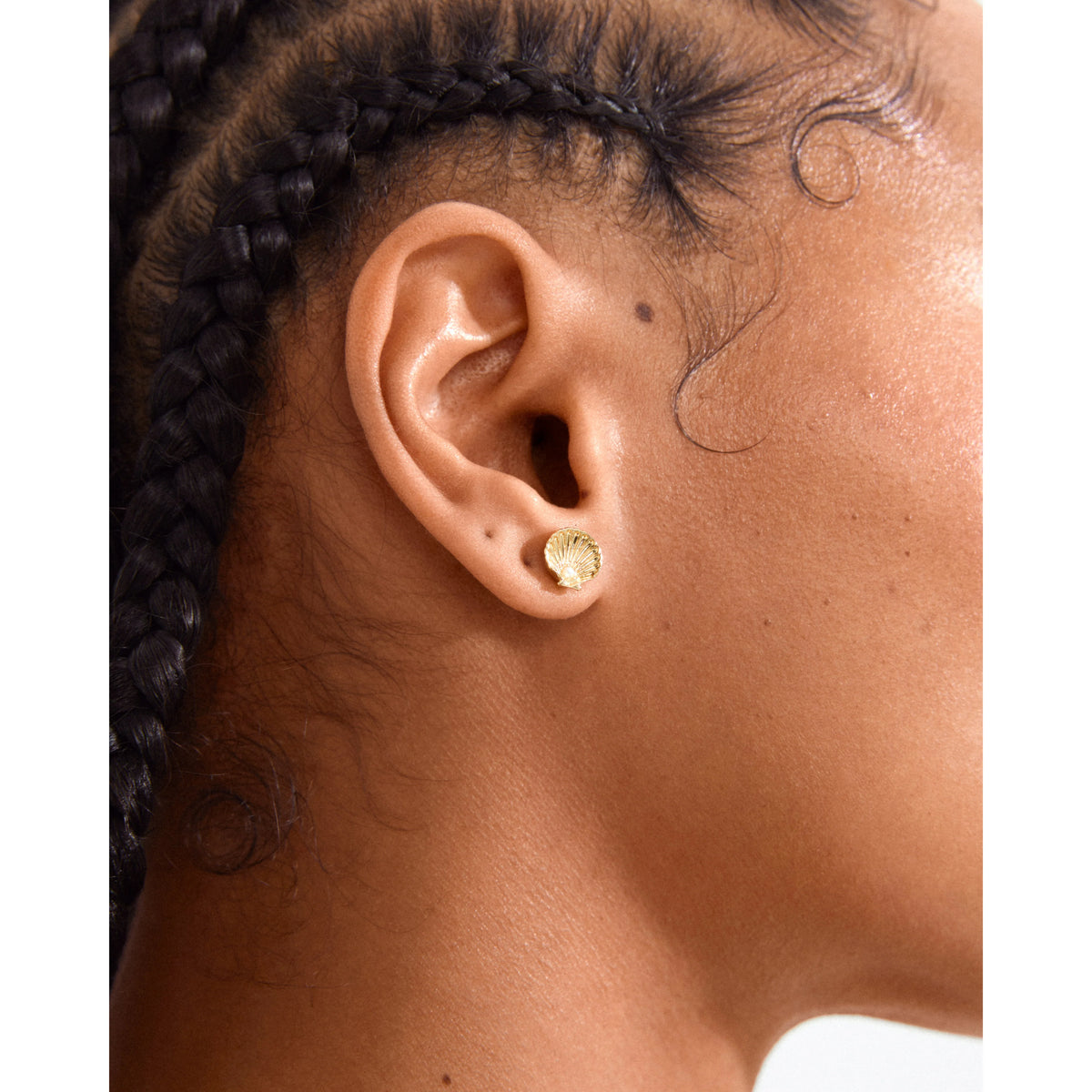 Pilgrim Opal Seashell Earrings Gold