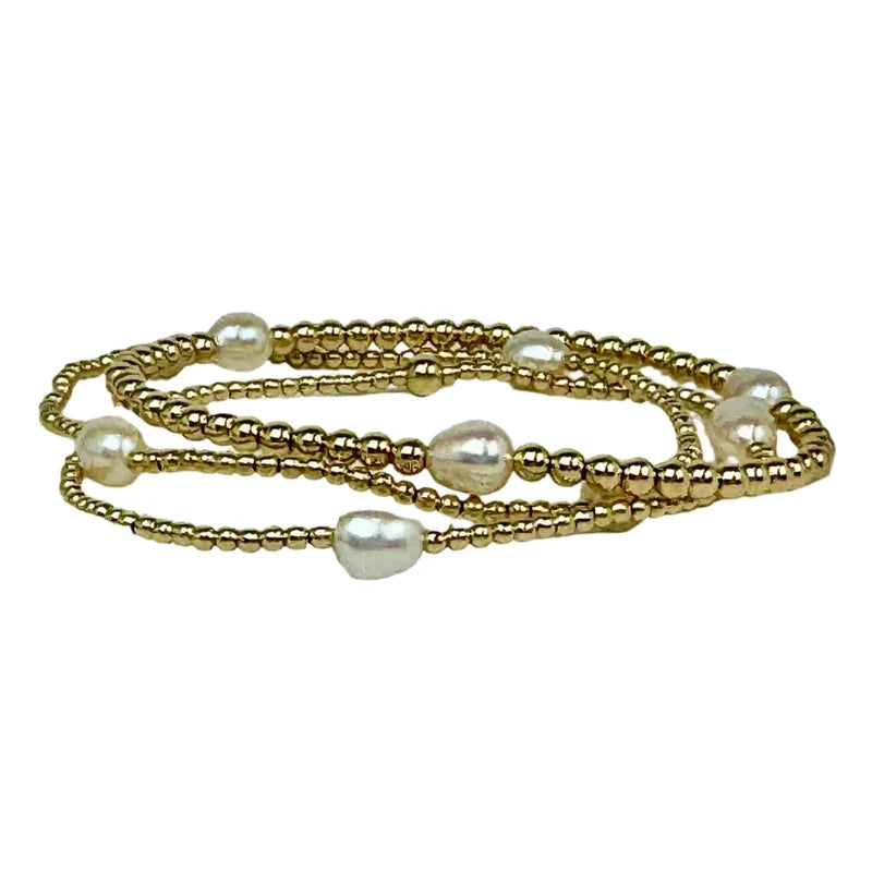 Dane Petite Bead Bracelet/Pearl Inset