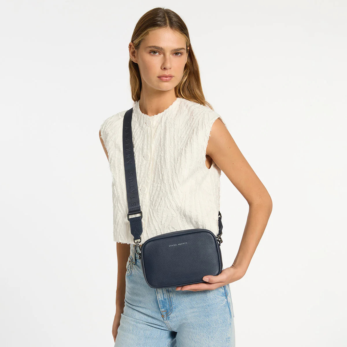 Status Anxiety Plunder Bag With Dual Straps - Midnight Blue