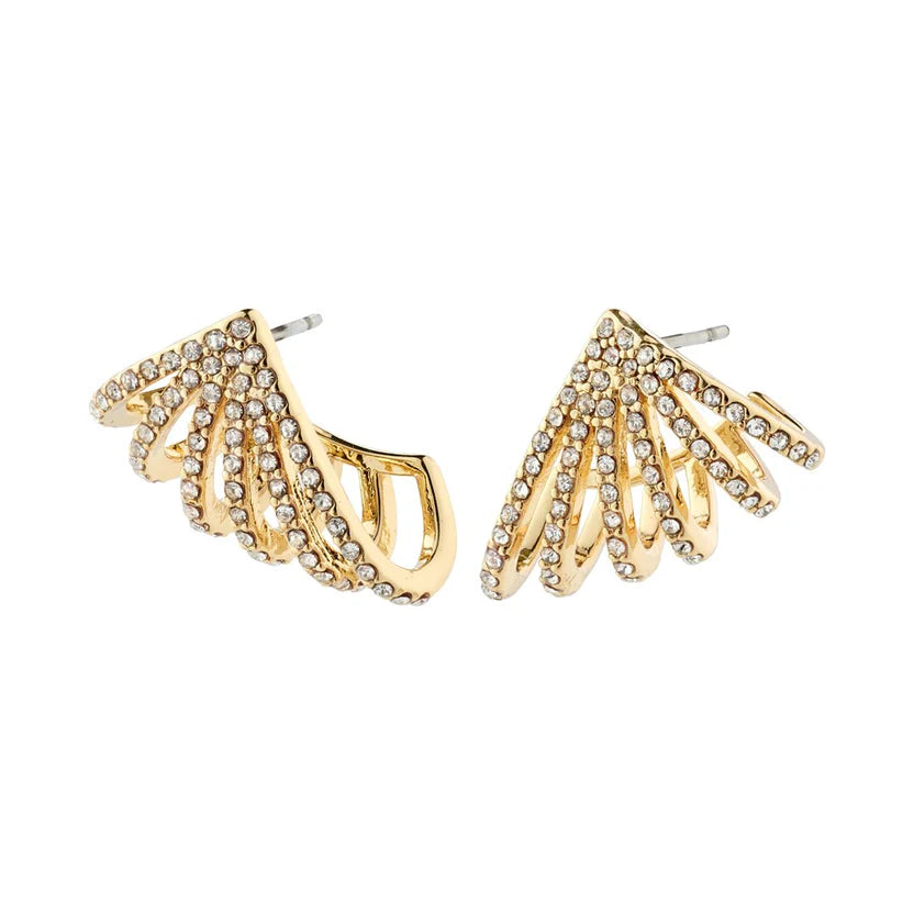 Pilgrim Priscilla Earrings - Gold Plated - Crystal