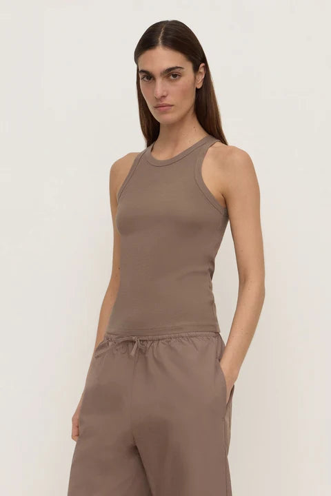 Assembly Label Tabitha Rib Tank Dark Sand