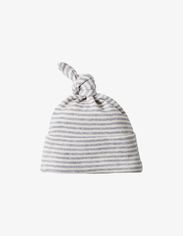 Nature Baby Knotted Beanie Cotton Grey