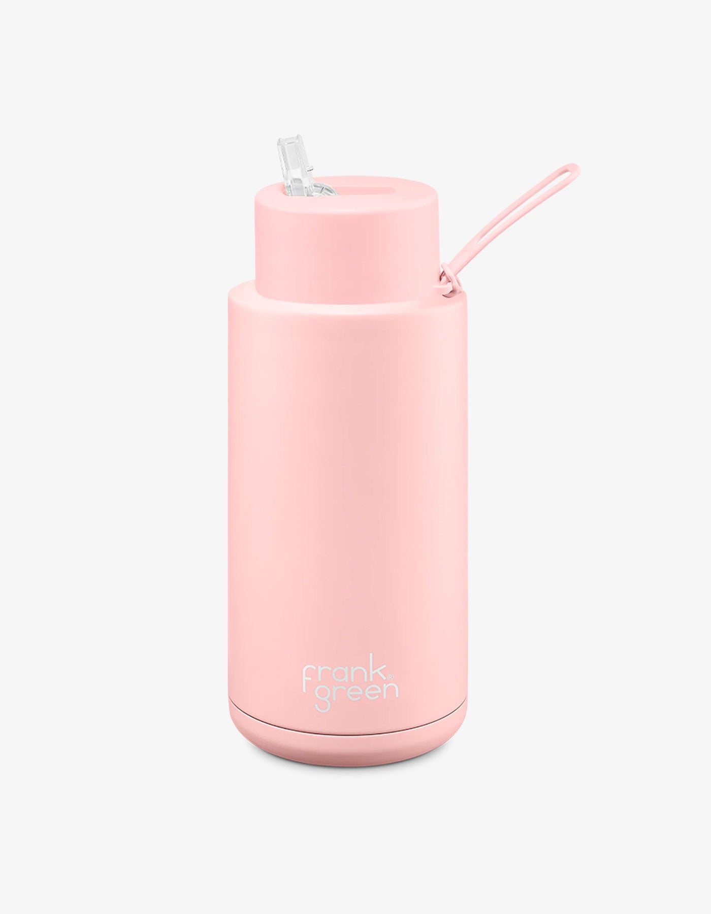 Frank Green 34oz Stainless Steel Ceramic Reusable Bottle Blushed with Straw Lid