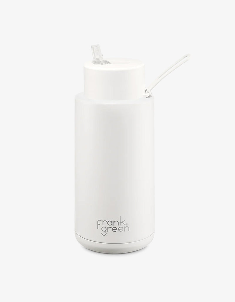 Frank Green 34oz Stainless Steel Ceramic Reusable Bottle Cloud with Straw Lid