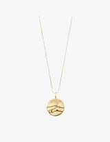 Pilgrim Heat Recycled Coin Necklace Gold Plated