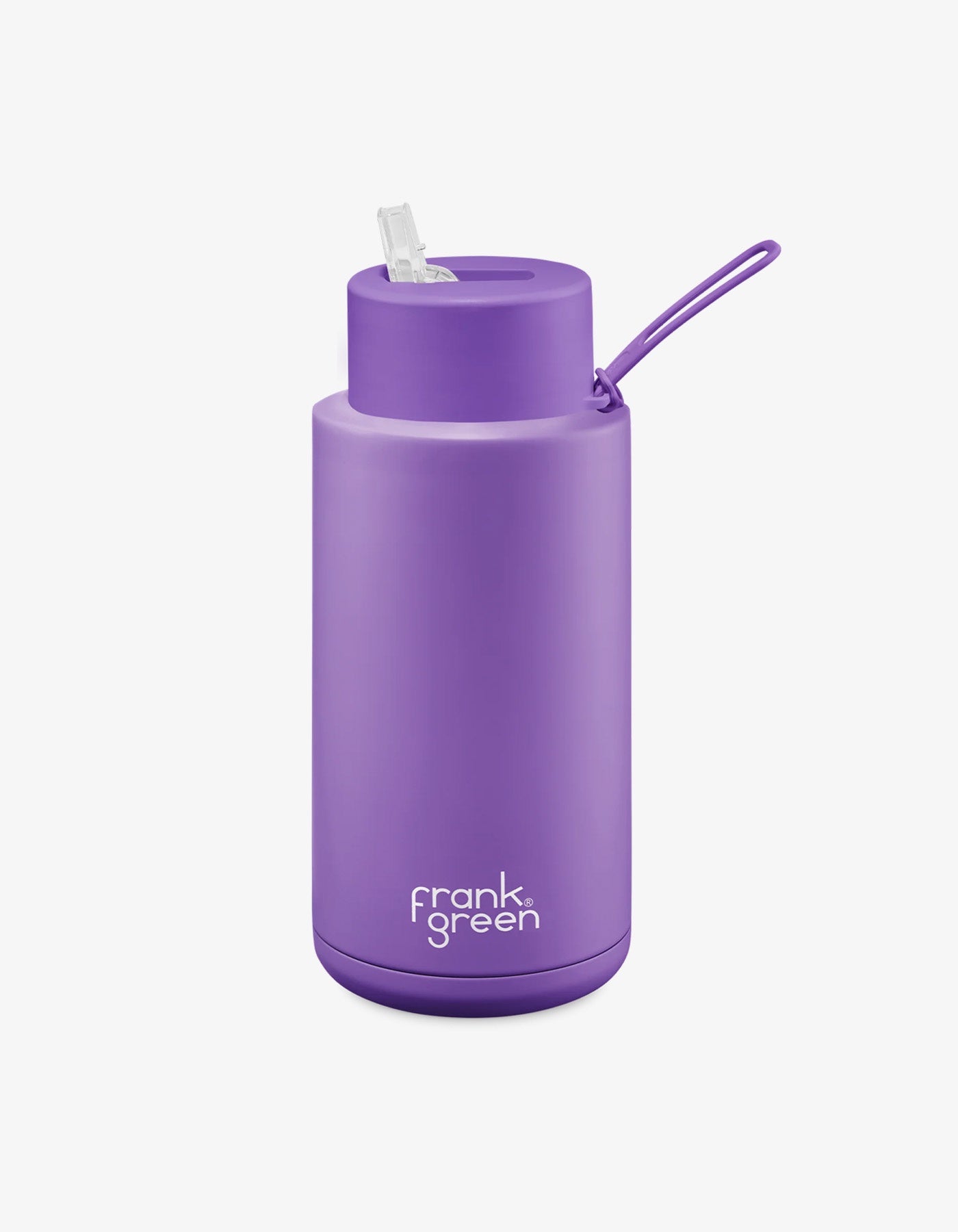 Frank Green 34oz Stainless Steel Ceramic Reusable Bottle Cosmic Purple  With Straw Lid