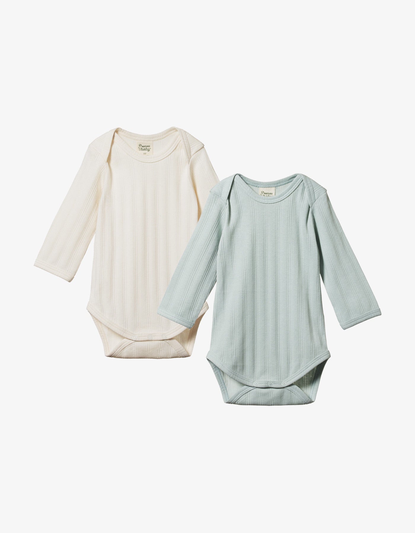 Nature Baby Long Sleeve Derby 2 Pack Natural /Sea