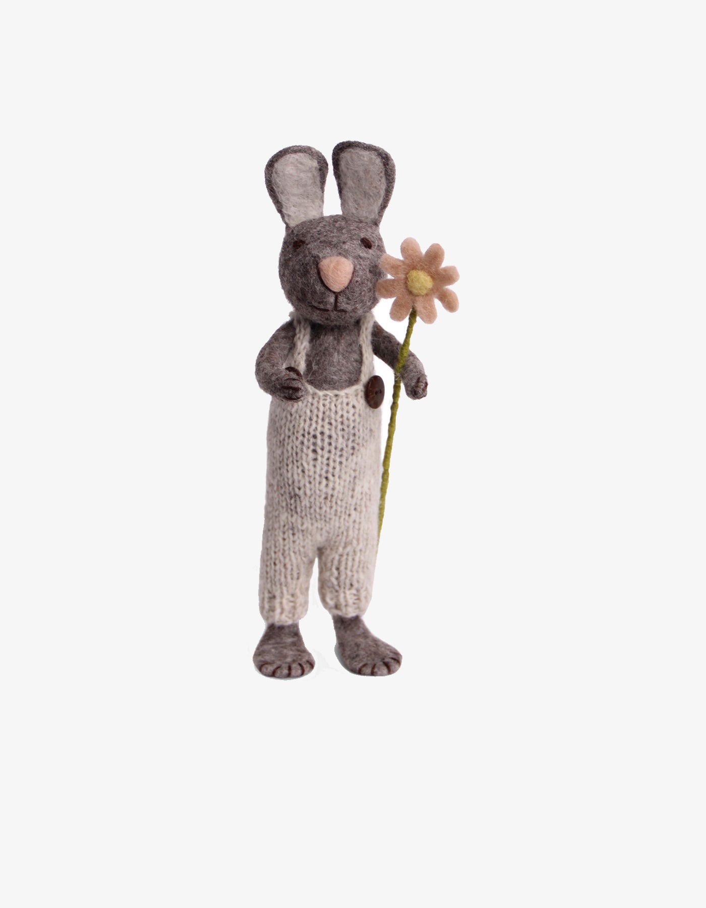 En Gry & Sif Big Bunny Grey with Pants and Flower