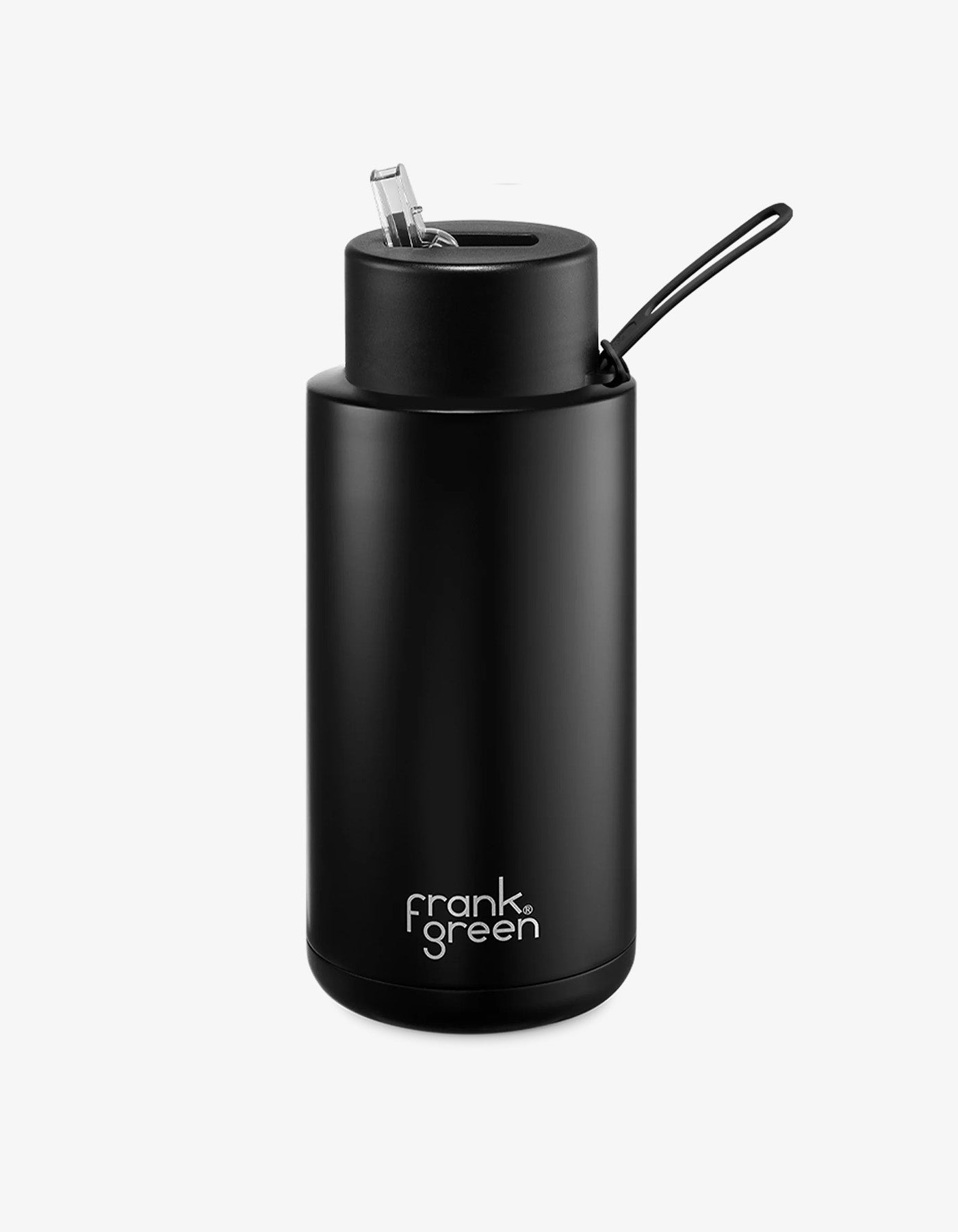 Frank Green 34oz Stainless Steel Ceramic Reusable Bottle Midnight with Straw Lid