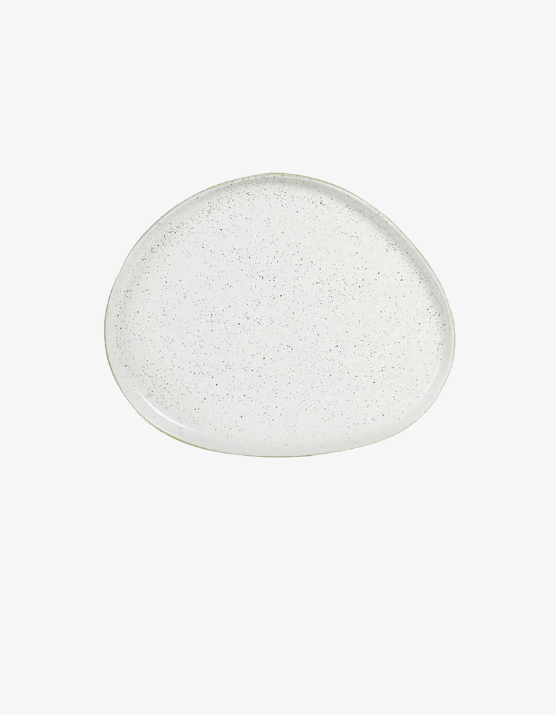 Table of Plenty Round Platter / White Speckle
