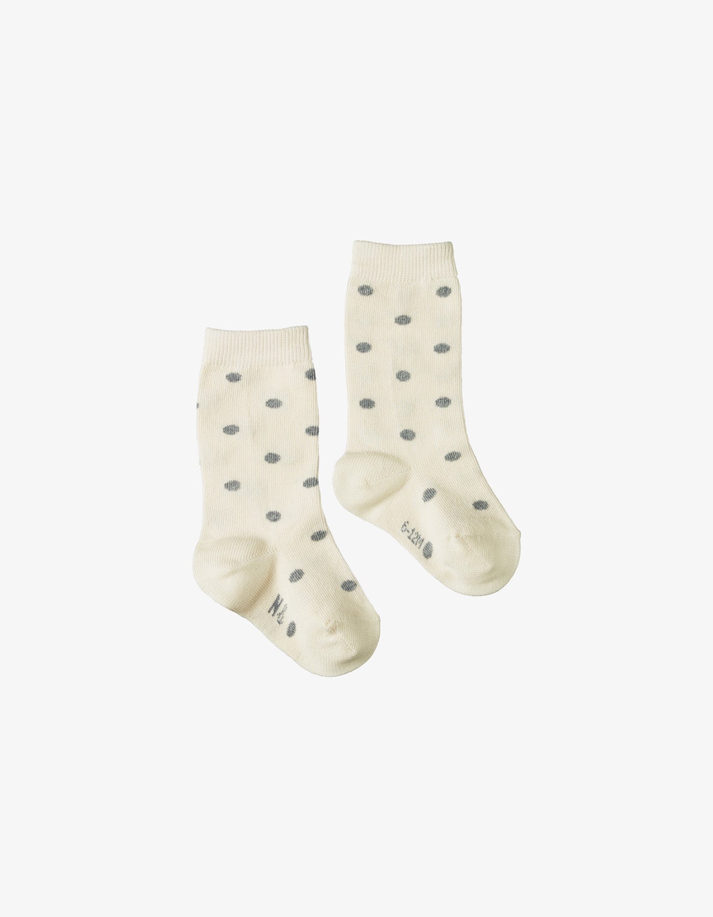 Nature Baby Organic Cotton Socks Grey Polka Dot